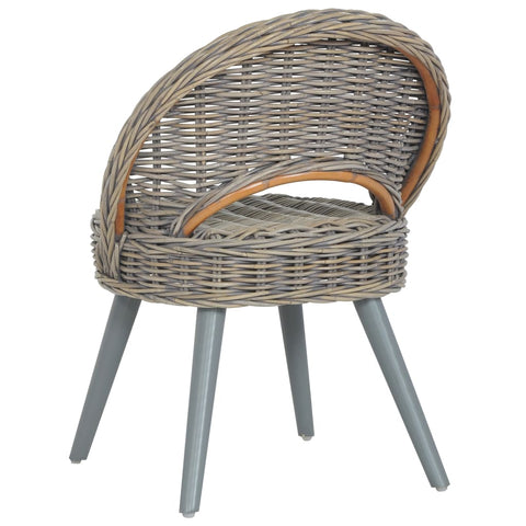 vidaXL Sessel Kubu-Rattan Grau