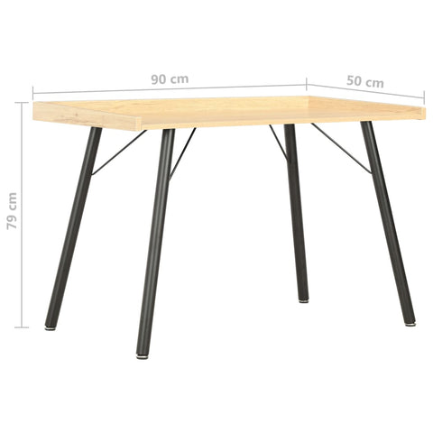 vidaXL Schreibtisch Eiche 90×50×79 cm