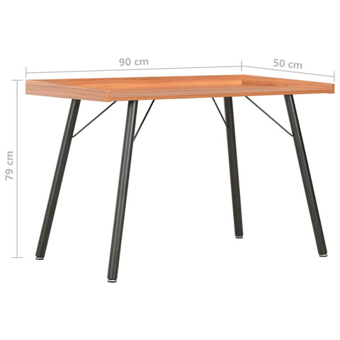 vidaXL Schreibtisch Braun 90×50×79 cm