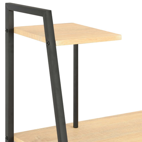 vidaXL Schreibtisch mit Regaleinheit Schwarz und Eiche 102×50×117 cm