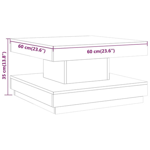 vidaXL Couchtisch Dunkelbraun 60x60x35 cm MDF