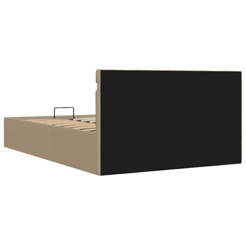 Stauraumbett mit LED Cappuccino-Braun Kunstleder 120×200cm