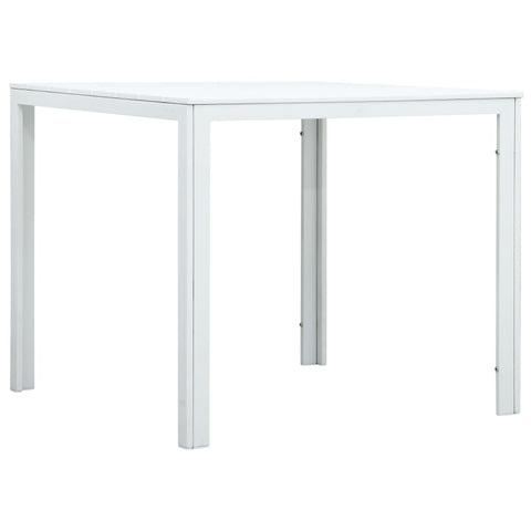 vidaXL Couchtisch Weiß 78x78x74 cm HDPE Holzoptik