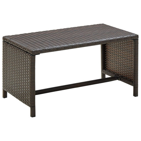 vidaXL Couchtisch Braun 70x40x38 cm Poly Rattan