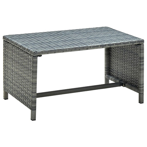 vidaXL Couchtisch Anthrazit 70x40x38 cm Poly Rattan