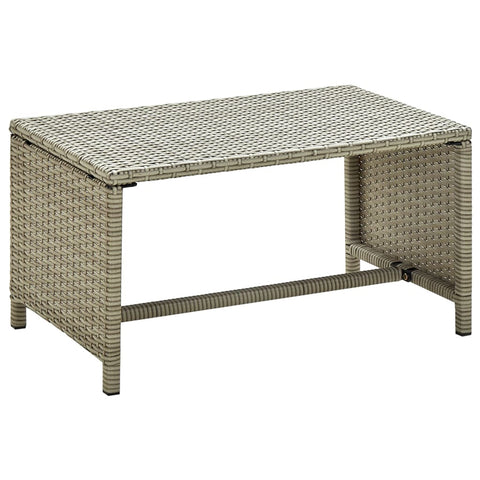 vidaXL Couchtisch Beige 70x40x38 cm Poly Rattan