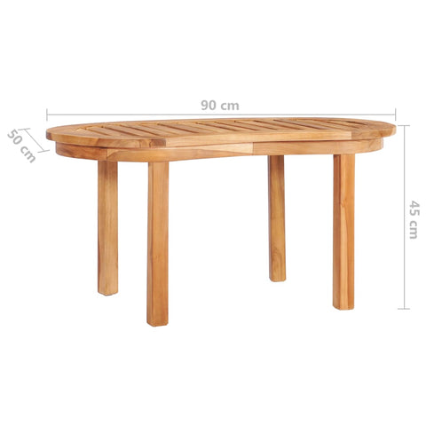 vidaXL Couchtisch 90x50x45 cm Massivholz Teak