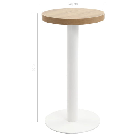 vidaXL Bistrotisch Hellbraun 40 cm MDF