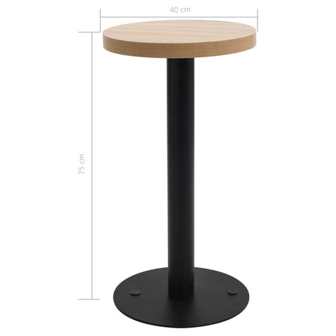 vidaXL Bistrotisch Hellbraun 40 cm MDF