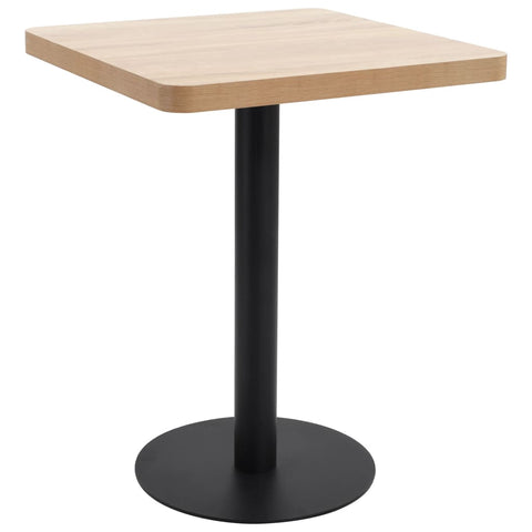 vidaXL Bistrotisch Hellbraun 60x60 cm MDF