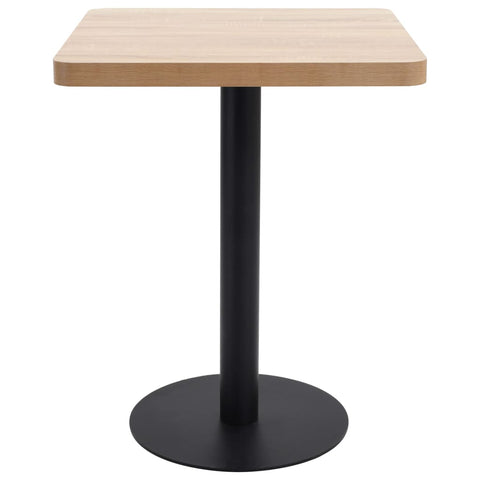 vidaXL Bistrotisch Hellbraun 60x60 cm MDF