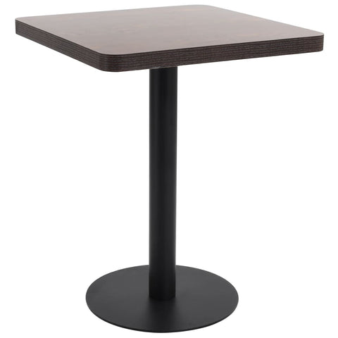 vidaXL Bistrotisch Dunkelbraun 60x60 cm MDF