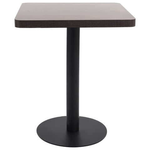 vidaXL Bistrotisch Dunkelbraun 60x60 cm MDF