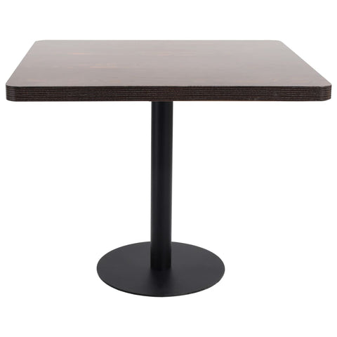 vidaXL Bistrotisch Dunkelbraun 80x80 cm MDF