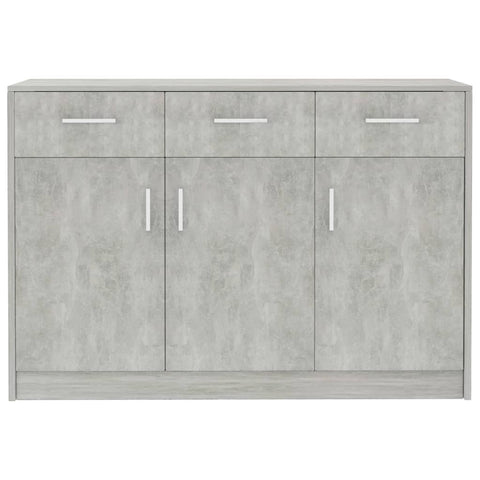 Sideboard Betongrau 110x30x75 cm Holzwerkstoff