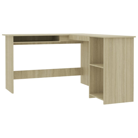 vidaXL Eckschreibtisch L-Form Sonoma-Eiche 120x140x75 cm Holzwerkstoff