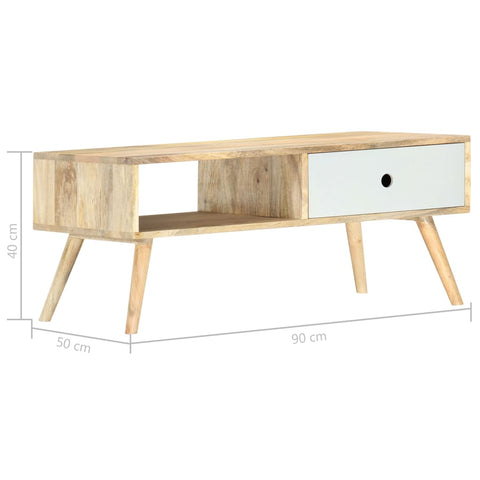 vidaXL Couchtisch 90×50×40 cm Massivholz Mango