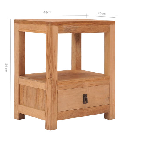 vidaXL Nachttisch 40x30x50 cm Massivholz Teak