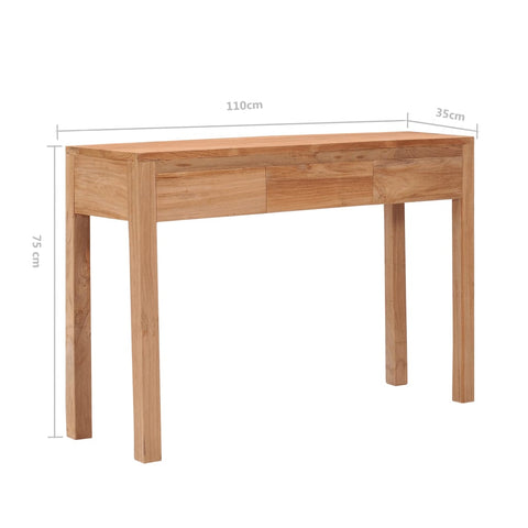 vidaXL Konsolentisch 110x35x75 cm Massivholz Teak