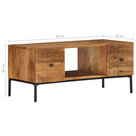 vidaXL Couchtisch 90×45×40 cm Massivholz Mango