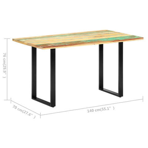 Esstisch 140x70x76 cm Altholz Massiv