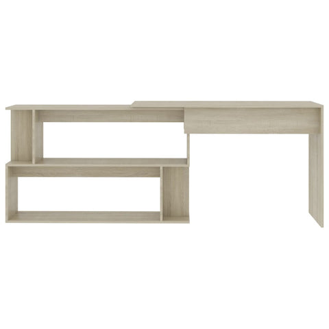 vidaXL Eckschreibtisch Sonoma-Eiche 200x50x76 cm Holzwerkstoff