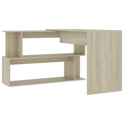 vidaXL Eckschreibtisch Sonoma-Eiche 200x50x76 cm Holzwerkstoff