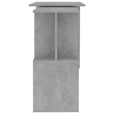 vidaXL Eckschreibtisch Betongrau 200x50x76 cm Holzwerkstoff