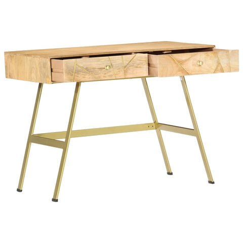 vidaXL Schreibtisch mit Schubladen 100x55x75 cm Massivholz Mango