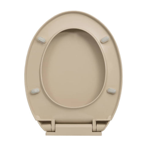 Toilettensitz mit Absenkautomatik Beige Oval