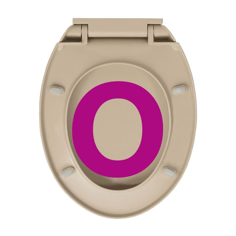 Toilettensitz mit Absenkautomatik Quick-Release Beige Oval