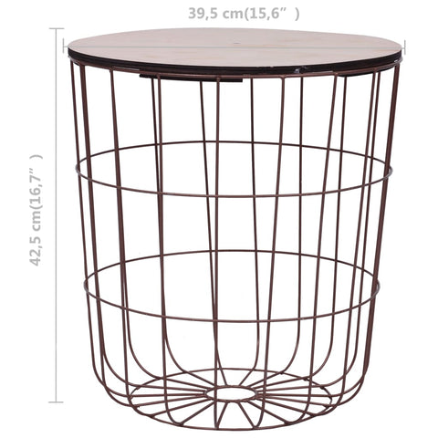 hocami - Couchtisch Kupfer Ø 39,5 cm MDF - couchtisch-kupfer-o-39-5-cm-mdf - 