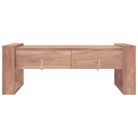 vidaXL Couchtisch 110×60×40 cm Teak Massivholz