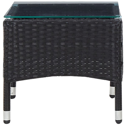 vidaXL Couchtisch Schwarz 60x40x36 cm Poly Rattan