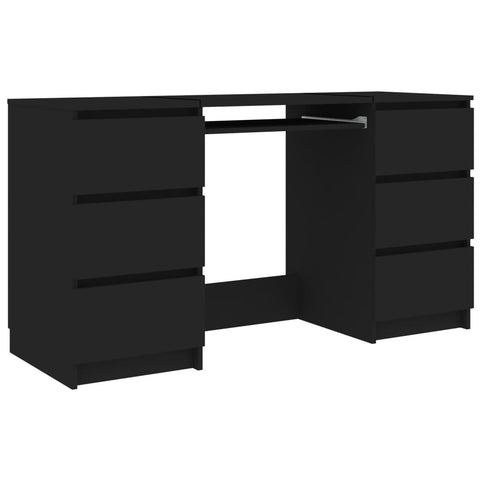 vidaXL Schreibtisch Schwarz 140x50x77 cm Holzwerkstoff