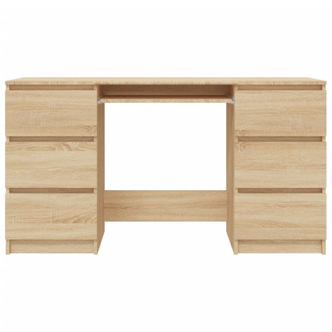 vidaXL Schreibtisch Sonoma-Eiche 140x50x77 cm Holzwerkstoff