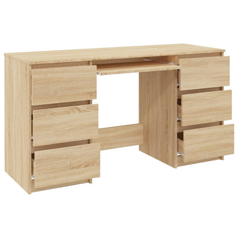 vidaXL Schreibtisch Sonoma-Eiche 140x50x77 cm Holzwerkstoff