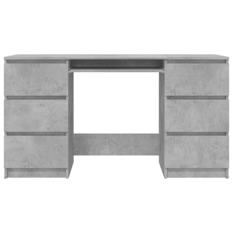 vidaXL Schreibtisch Betongrau 140x50x77 cm Holzwerkstoff