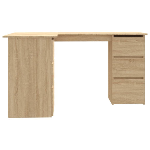 vidaXL Eckschreibtisch Sonoma-Eiche 145x100x76 cm Holzwerkstoff