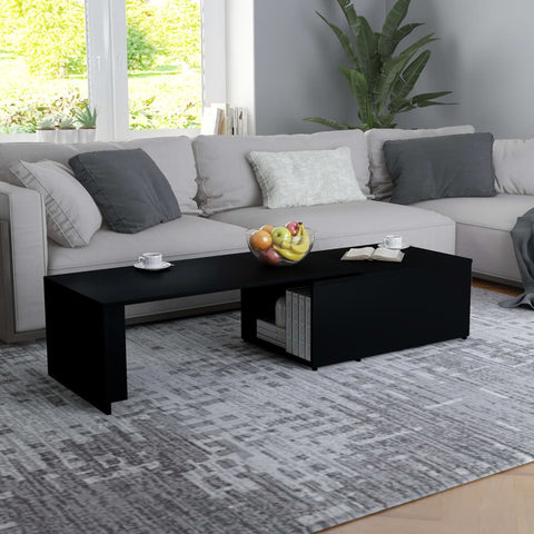 vidaXL Couchtisch Schwarz 150x50x35 cm Holzwerkstoff