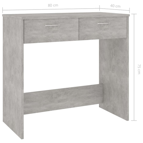 vidaXL Schreibtisch Betongrau 80x40x75 cm Holzwerkstoff