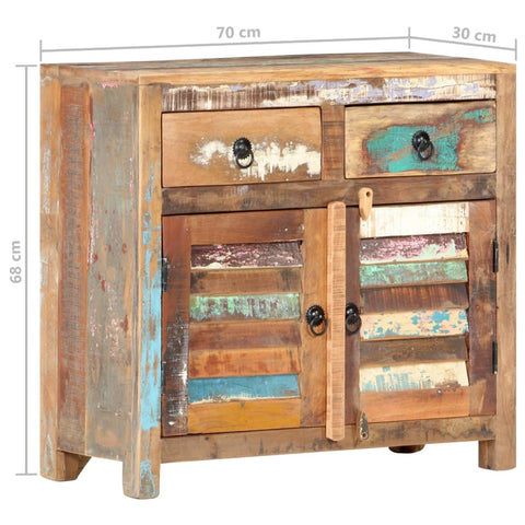 vidaXL Sideboard 70x30x68 cm Altholz Massiv