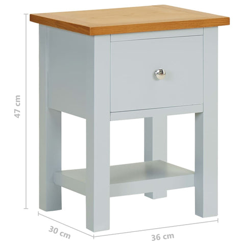 vidaXL Nachttisch 36x30x47 cm Massivholz Eiche