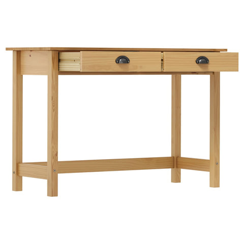 vidaXL Konsolentisch Hill mit 2 Schubladen 110×45×74 cm Kiefernholz