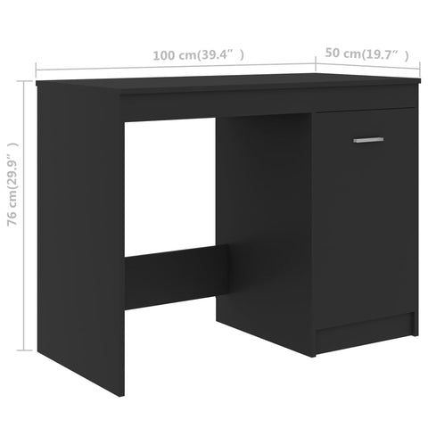 vidaXL Schreibtisch Grau 100x50x76 cm Holzwerkstoff