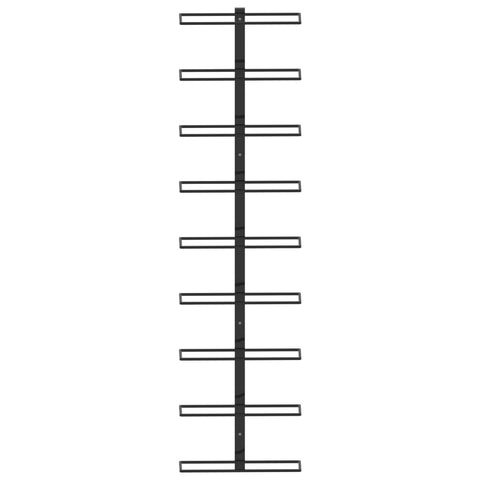 Wand-Weinregal für 9 Flaschen Schwarz Eisen