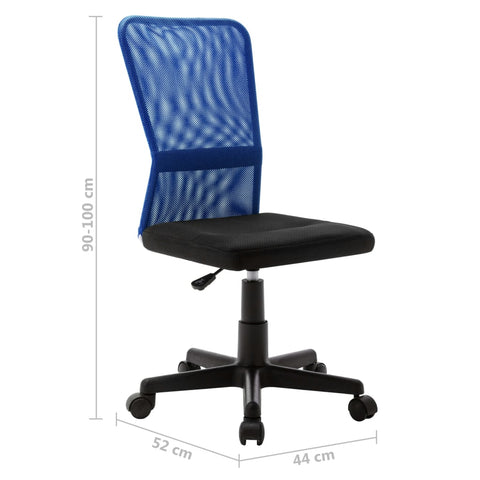 vidaXL Bürostuhl Schwarz und Blau 44x52x100 cm Netzgewebe