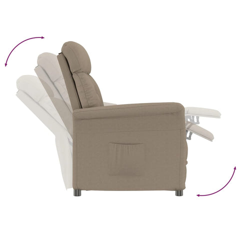 vidaXL Relaxsessel Taupe Wildleder-Optik