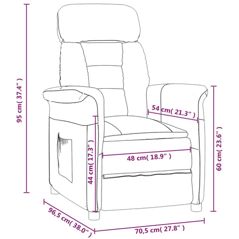 vidaXL Relaxsessel Dunkelgrau Wildleder-Optik