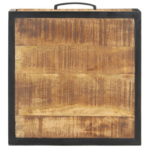 vidaXL Nachttisch 40x40x35 cm Raues Mangoholz